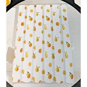 Cynthia Rowley Cotton Blend Shower Curtain 72 X 72 ORANGES Bath Decor NEW